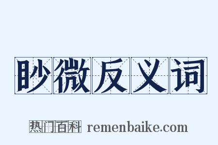 眇微反义词是什么意思的图片